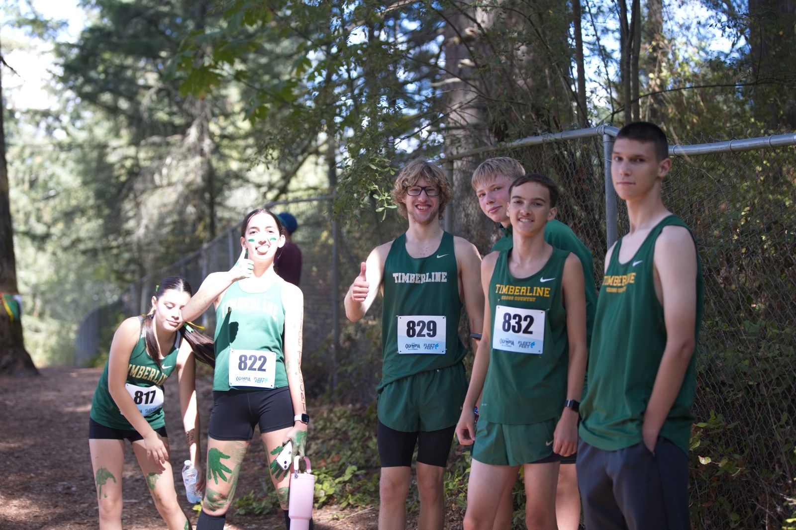 Timberline cross country runners on the trail