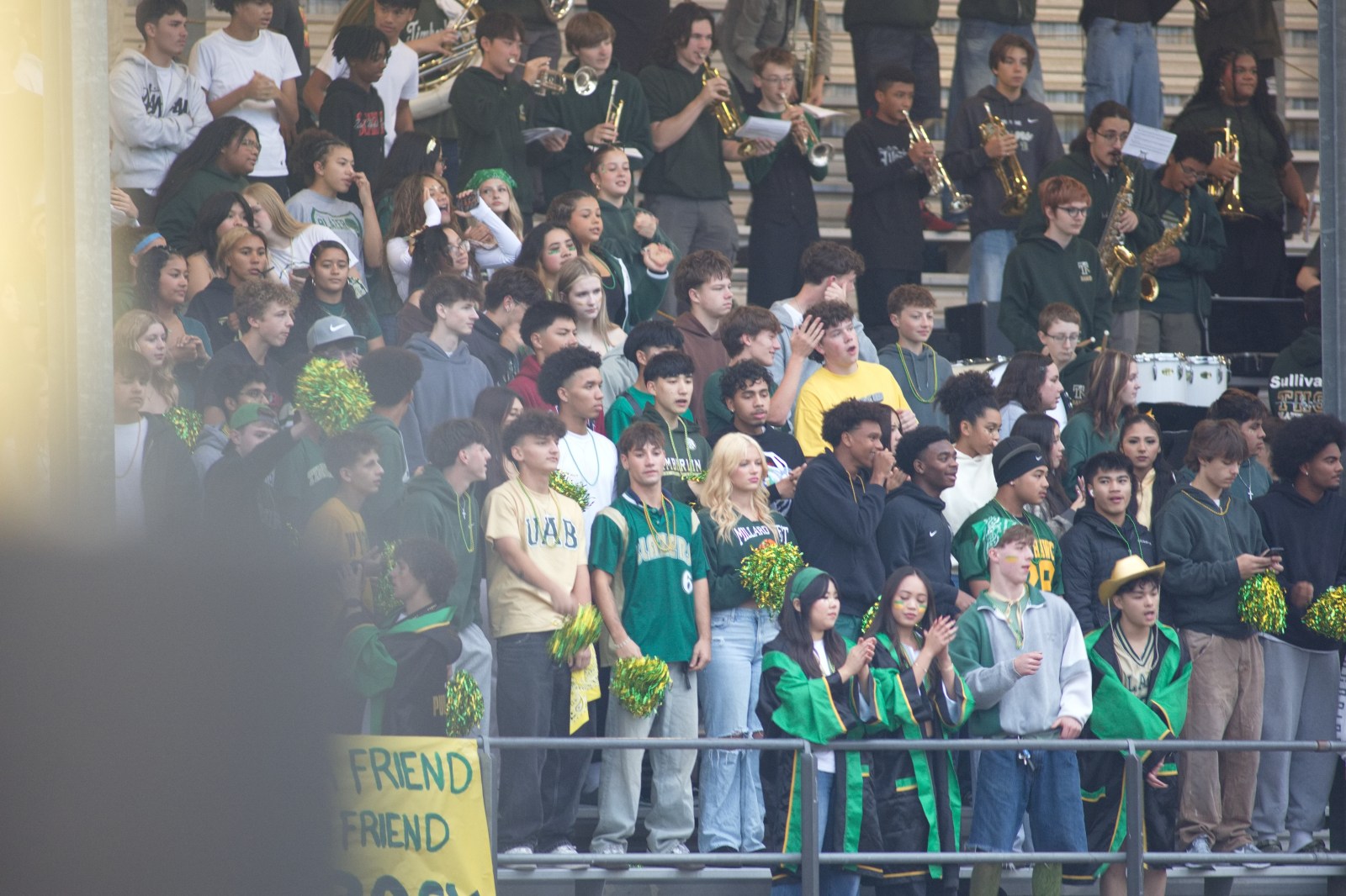 Timberline students and pep band in the stands